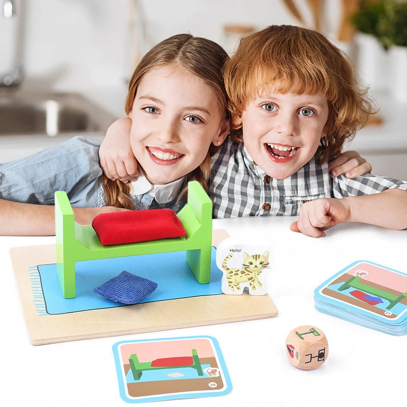 Kid Shape Matching Jigsaw Toy Memory Training Space Imagination Training Board Montessori Learning Match Bricks Sensory Toy Gift 2