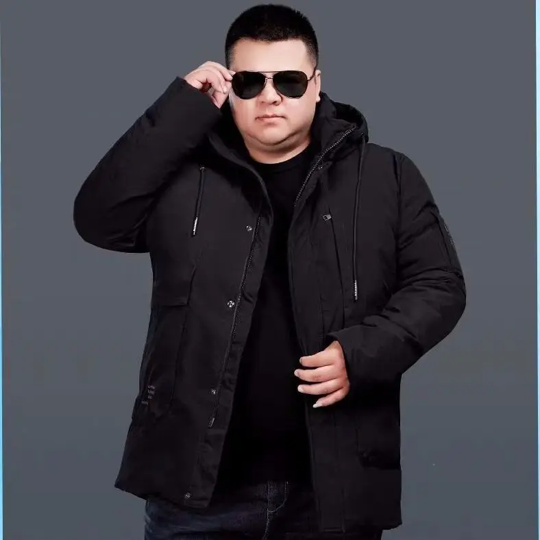 

2021 Winter New Fashion Cotton Padded Jacket Men Extra Large Thicken Coat Hooded Casual Loose Warm Parkas 8XL F487