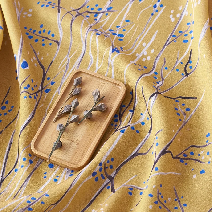 Тонкий стиль весной и летом ткань Акварельная печать tissu модное платье cheongsam tissus