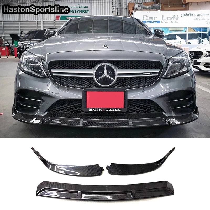 W205 B Стиль углеродного волокна тела комплект Передняя губы для Mearcedes Benz C205 S205 C180 C200