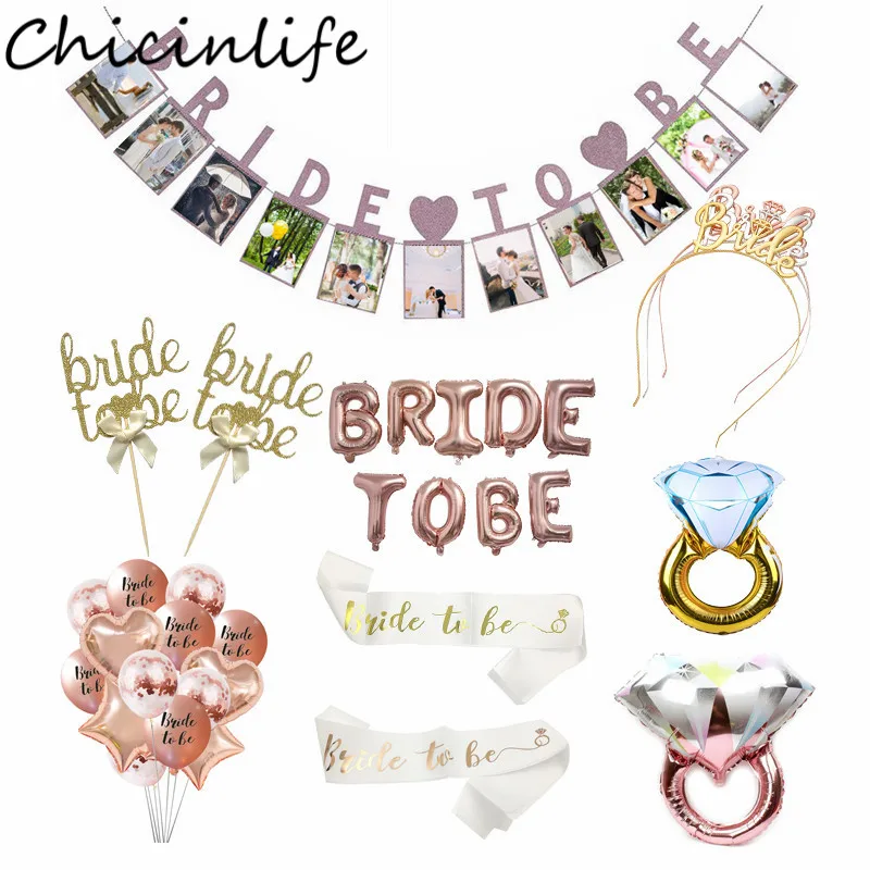 Chicinlife шары плакат для невесты фото топперы капкейков девичвечерние вечеринки