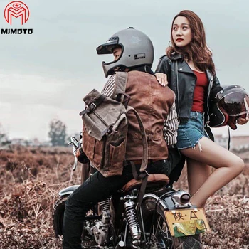 

Motorcycle Backpack Retro Side Bag Travel Multi-function Backpack Luggage Shoulder Bag Motorbike Backpacking Men Versatile Bags