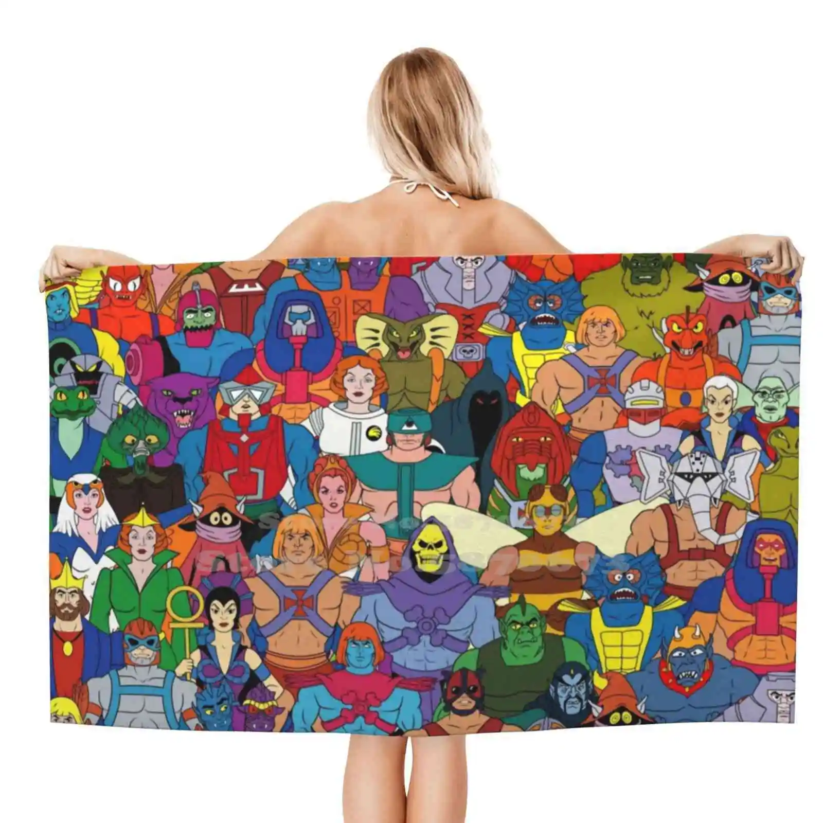 The Masters Fashion Soft Asciugamano Da Bagno Doccia 80S Pop Art Cartoon Street Art He Man Masters Of The Universe Action Figures Motu