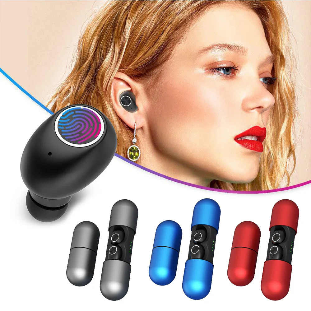 Бинауральные Bluetooth 5,0 наушники гарнитура V8 Спортивные Беспроводные наушники+ зарядная коробка абсолютно новые и высококачественные