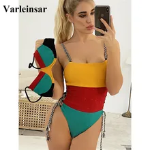 Новинка, сексуальный Монокини из кусков, на шнуровке, женская одежда для плавания, Цельный купальник, женский купальник, купальный костюм, одежда для плавания для женщин, V1865L