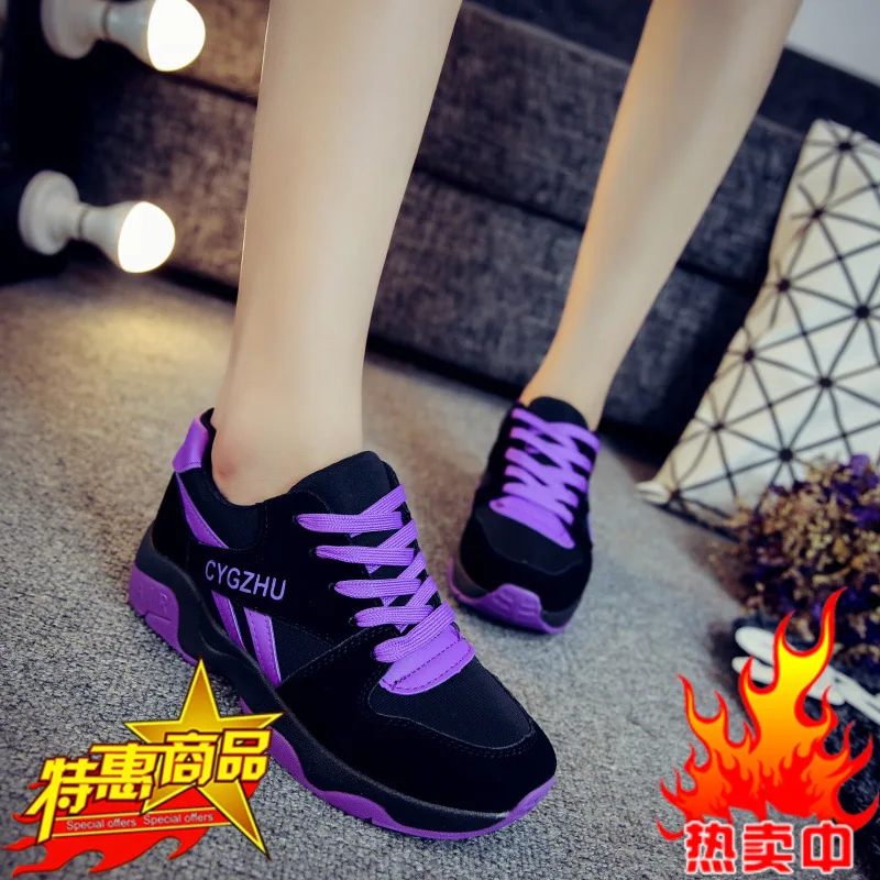 

Women Shoe Lady Sports Canvas Sneakers Gym Indoor for plus Velvet Soft-Sole Far