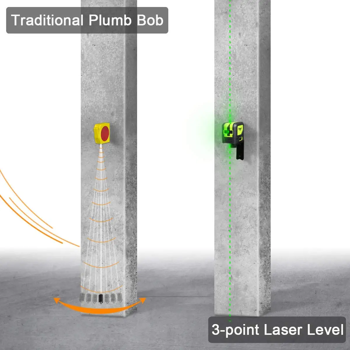 9300G 3 Point Laser Self leveling Green Beam Laser Level with Plumb Spots for So