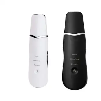 

Rechargeable Ultrasonic Face Skin Scrubber Facial Cleaner Peeling Vibration Blackhead Removal Exfoliating Pore Cleaner Tools