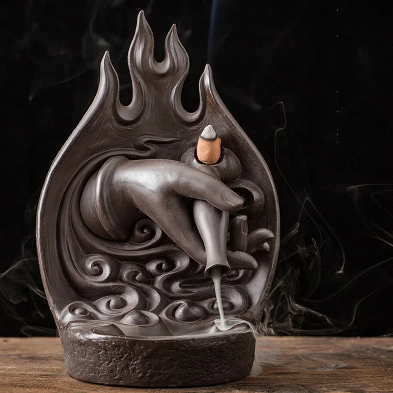 Горелка для благовоний Будды фиолетовый песок благовония горелки Zen чайная