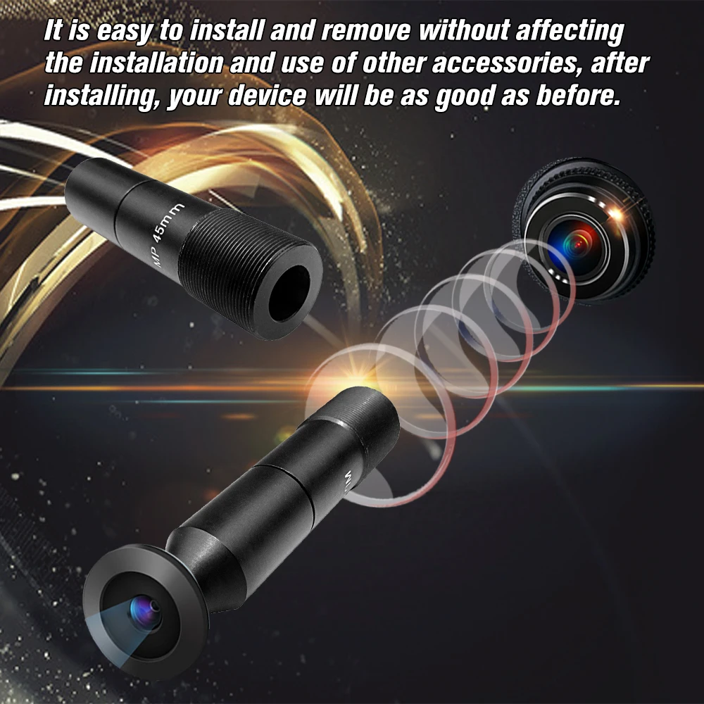 M12 Mount MTV Board Lens HD 2,0 мегапиксельная 45 мм Пинхол cctv lens формат изображения ", F1.6, фиксированная диафрагма большое расстояние обзора