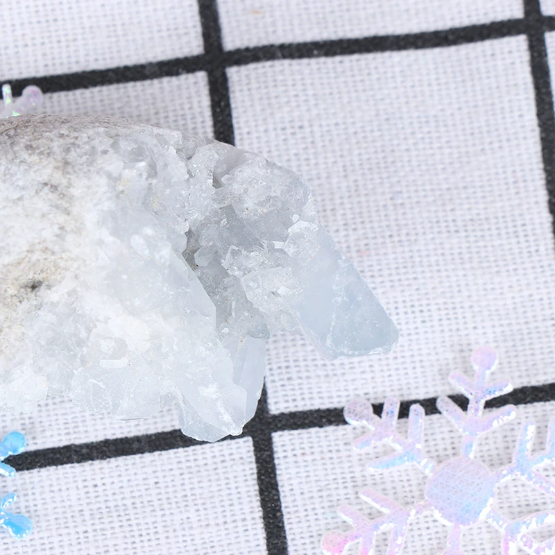 Природный целестит Geode кварцевый кластер с украшением в виде кристаллов с лечебным действием, образцы
