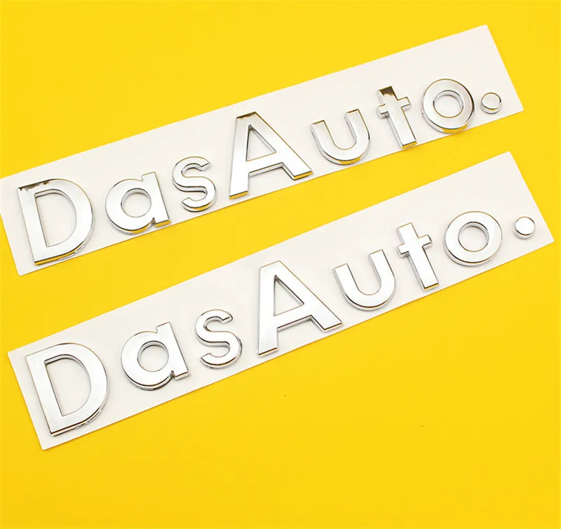 [Новинка] 2 шт. автомобильный Стайлинг 18*3 см абс пластик покрытие DasAuto эмблема задний багажник значок боковые логотипы автомобиля наклейки на кузов