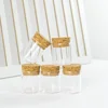 27x30x24mm 10ml Small Transparent Glass Bottle Cork Stopper Empty Crafts Decoration 10cc Bottles Food Saffron Jars Vials 12pcs 4