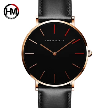 

Leather Mens Watch Simple Two-hands Design 40mm