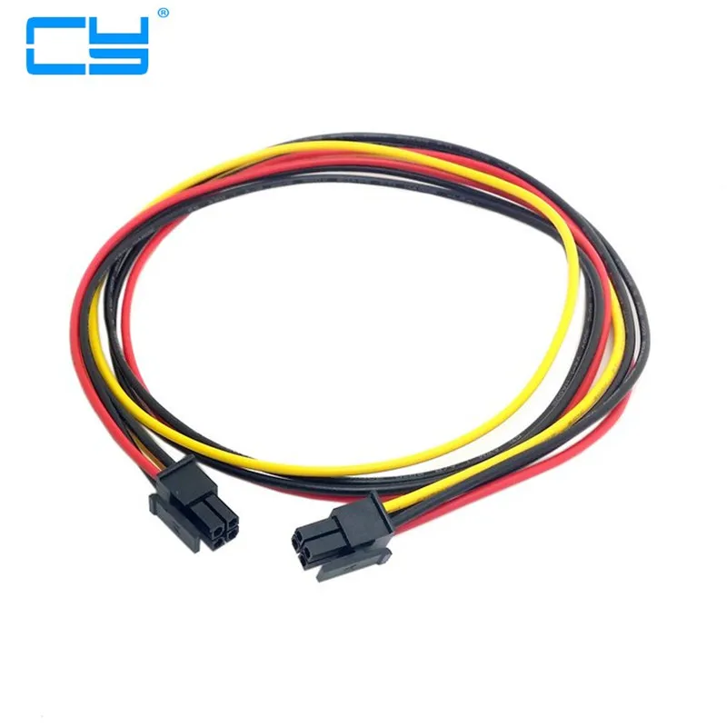 

10 шт./лот ATX Molex Micro Ajuste Conector 4Pin Macho para Macho Cabo de пищевой acao 60 cm