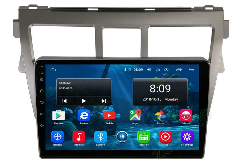 Clearance 4G 2+32Gb 9inch 2.5D Android car dvd Multimedia player GPS for Toyota Vios Yaris Belta CAR gps navigation Radio Stereo recorder 18