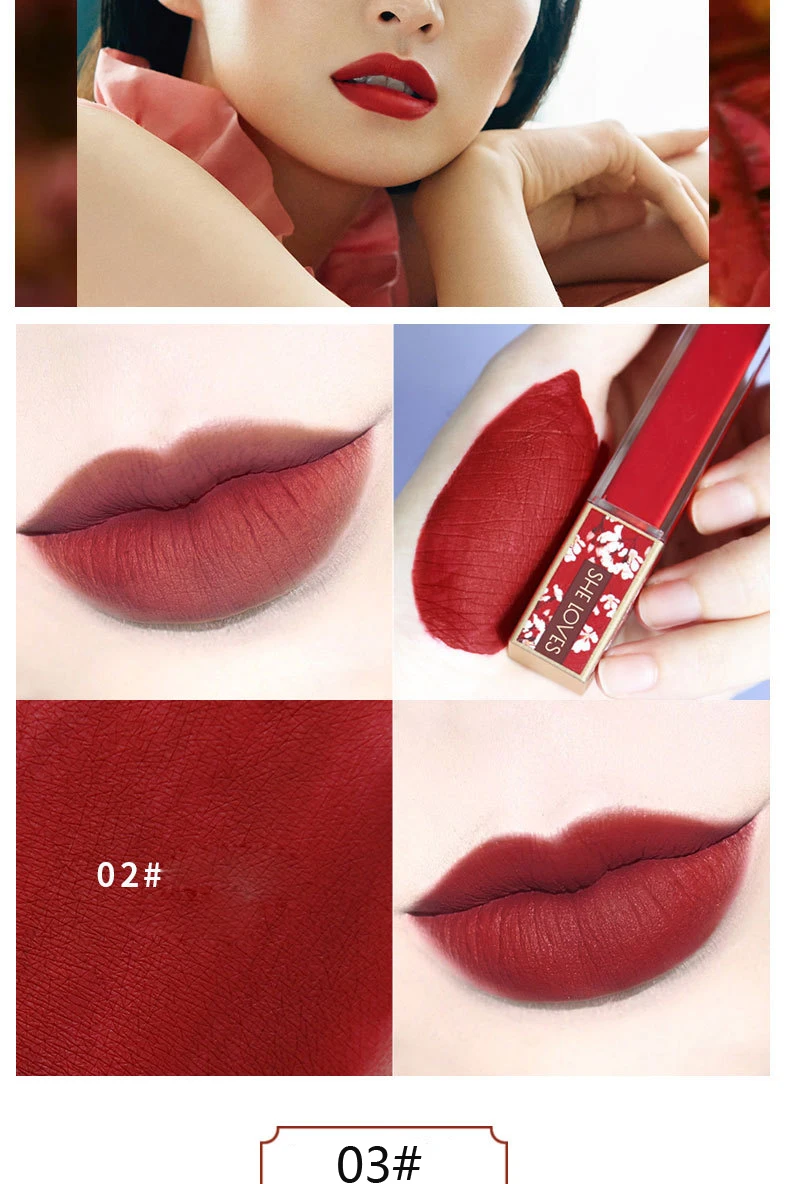 8 Colors Matte Lipstick Set Waterproof Long Lasting Lip Nude Velvet Pigment Women Fashion Lip Makeup