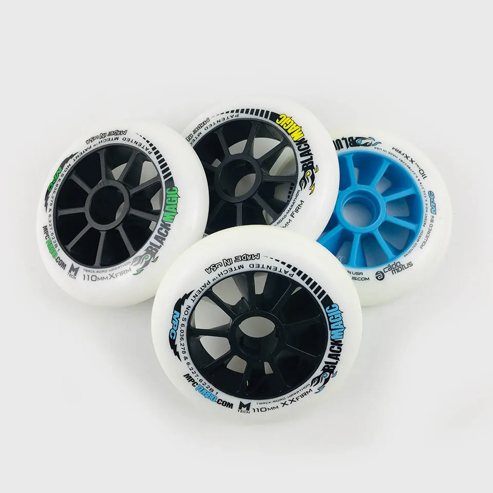 6 шт. MPC черные Волшебные колеса SRC XXFirm XFirm 110/100/90 мм марафонские гоночные шины для роликовых скоростных коньков дорожные катания A094