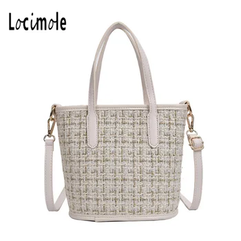 

Locimole Woolen Bucket Bag Women Korean Style Crossbody Bags Large Capacity Shoulder Bags Ladies Handbag Fashion BIW377 PM49