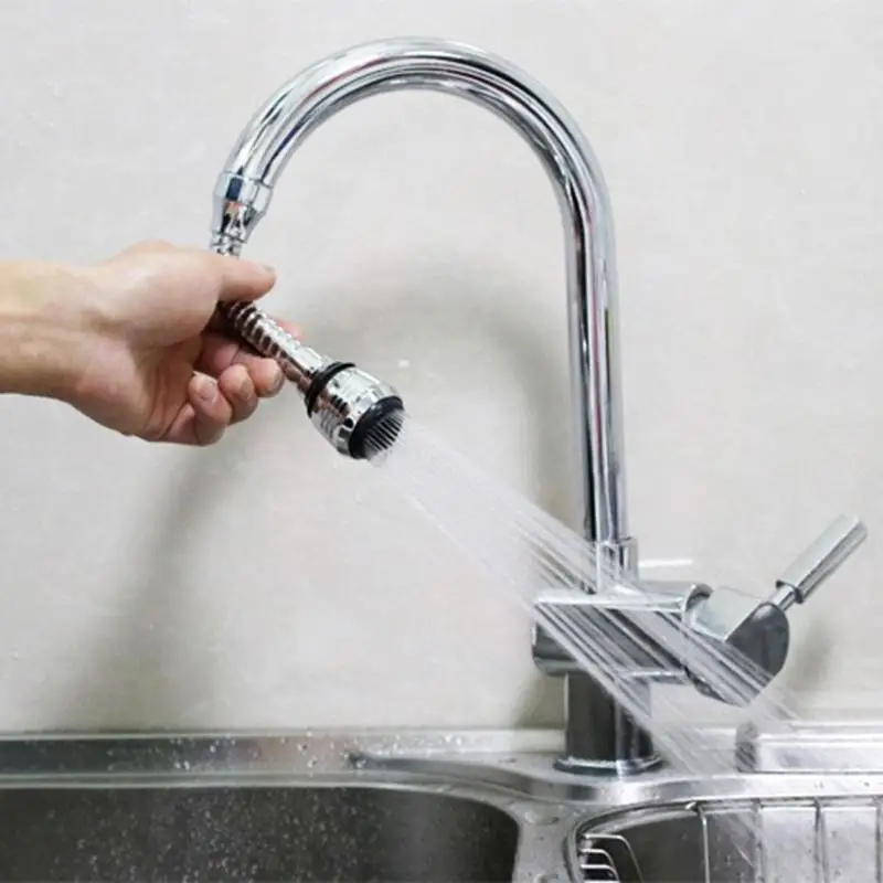 

Kitchen Sink Faucet Sprayer Water Saving Aerator 360 Degrees Rotatable Bubbler Filter Free To Bend Nozzle Flexible Tap Aerators