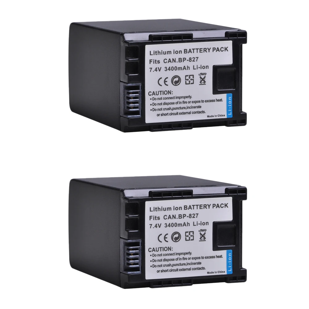 3400mAh BP-827 BP827 BP 827 Rechargeable Battery for Canon VIXIA HF10 HF11 HF20 HF21 HF100 HF200 HF G10 M30 M31 M32 | Электроника