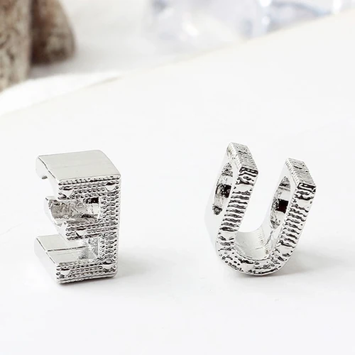 스네이크 본 체인 DIY 영어 알파벳 A-Z 크리스탈 참 비즈, 오리지널 브랜드 팔찌 쥬얼리에 적합, 고품질 브랜드 2