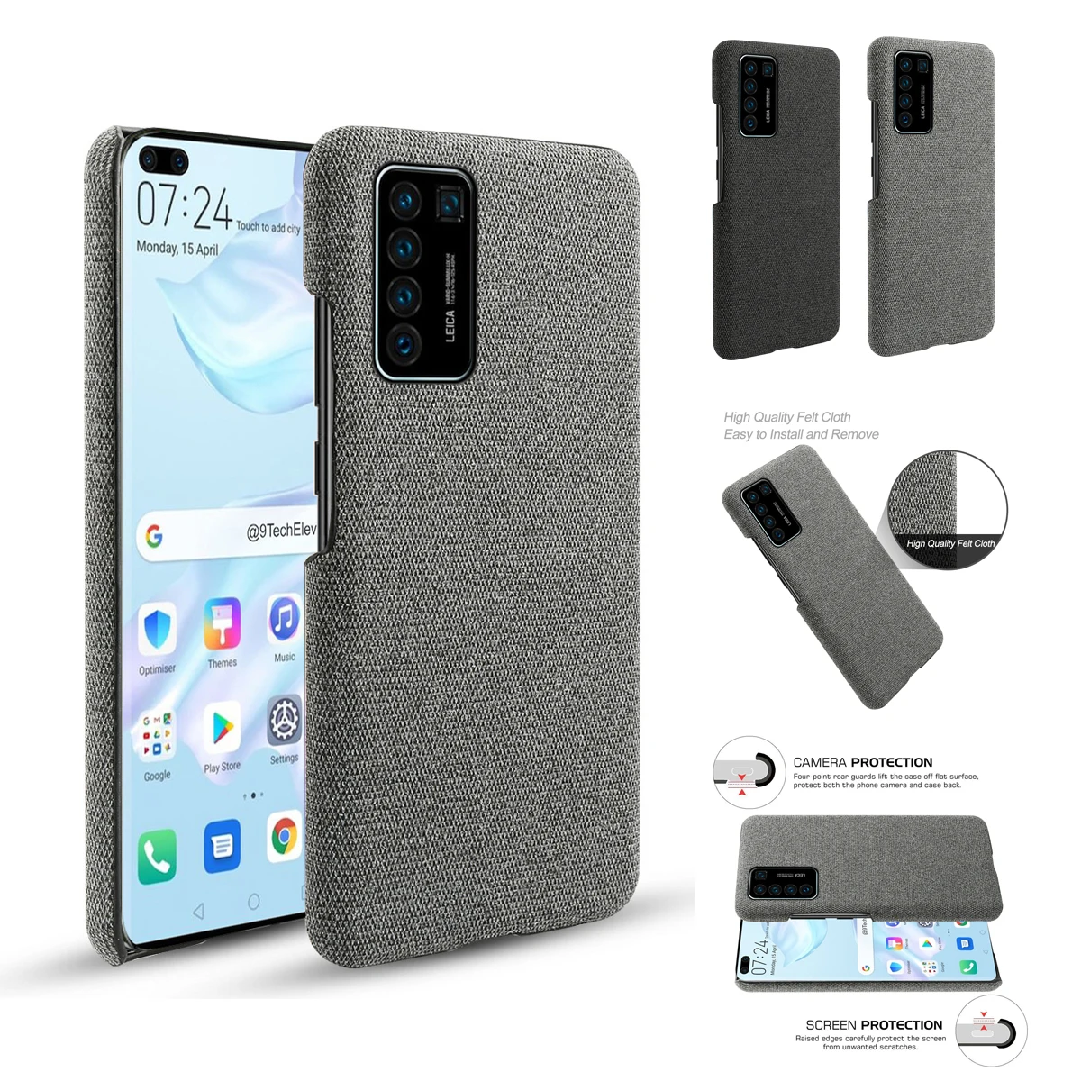 Для huawei P40 чехол на заднюю панель ультра тонкий жесткий PC Тканый дизайн защита от