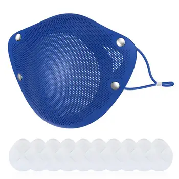 

Reusable Silicone Face Mask 95% Filtration Mask with Replacement Filter Non-Woven Fabric Anti-Dust Smoke Gas