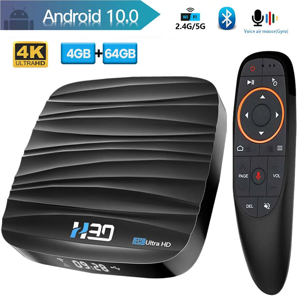 ТВ приставка HONGTOP android 10 RK3318 2 4G и 5G Dual wifi Смарт 4 ГБ 32 64 4k HD BT4.0 приставка|ТВ-приставки
