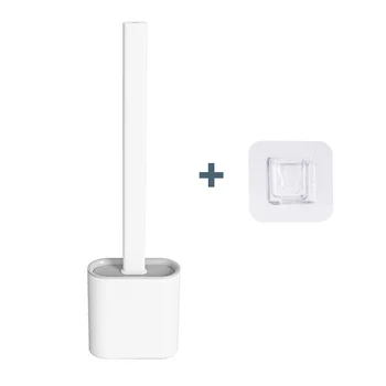 

Toilet Brush Bathroom Brush Sturdy Toilet Bowl Cleaning Brush Soft Silicone Bristle for Bathroom LB88