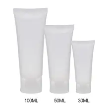 

10Pcs Travel Empty Clear Tube Cosmetic Cream Lotion Shampoo Bath Lotion Containers Refillable Bottles 30ml/50ml/100ml