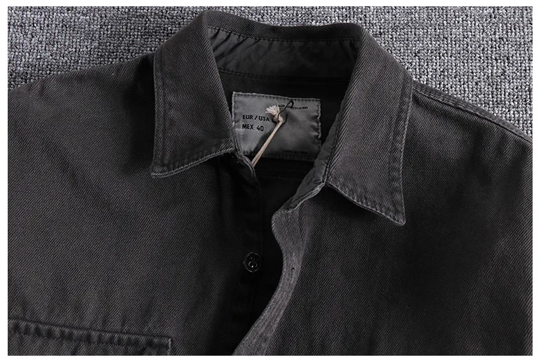 New American overalls, large pockets, thick cotton men's Long Sleeve Shirt blouse plus size high quality outerwear on sale
