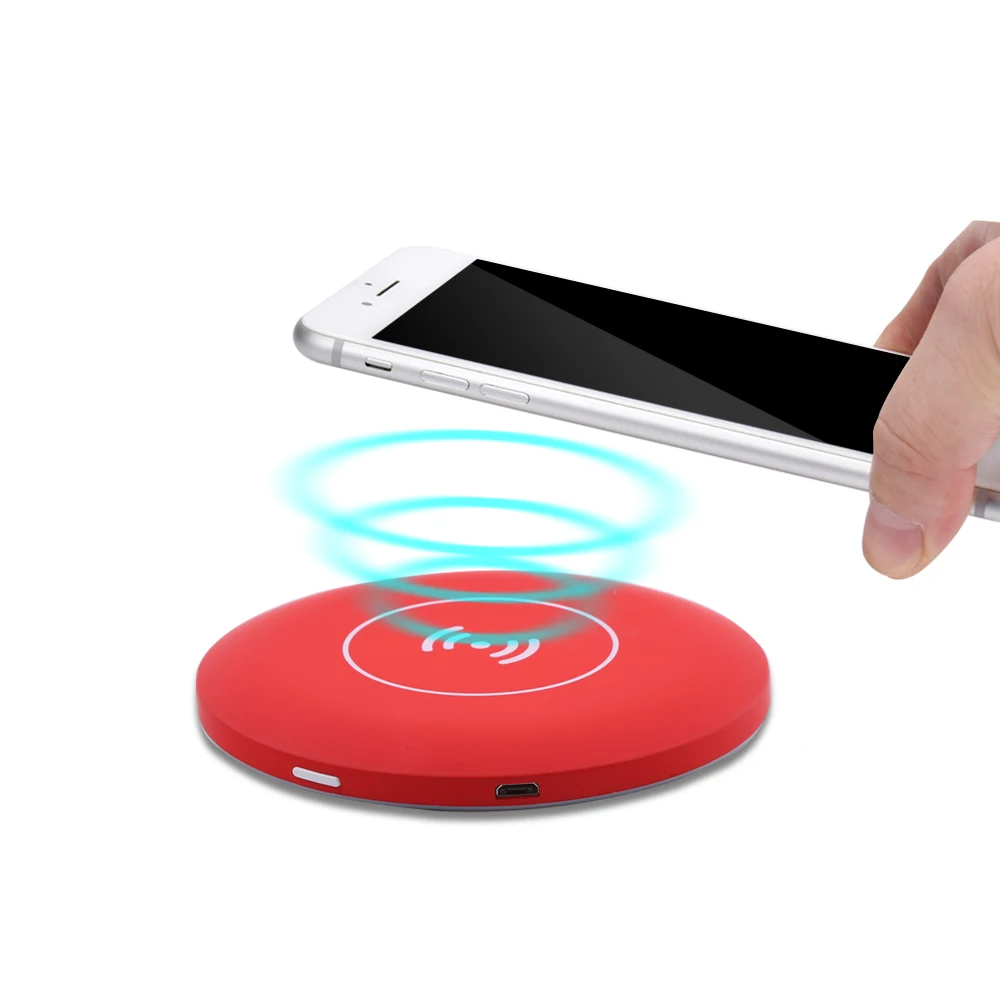 Woman Portable Wireless USB Charger Mini Circular Makeup Mirror 18 Lamp Beads LED Light Make Up 4
