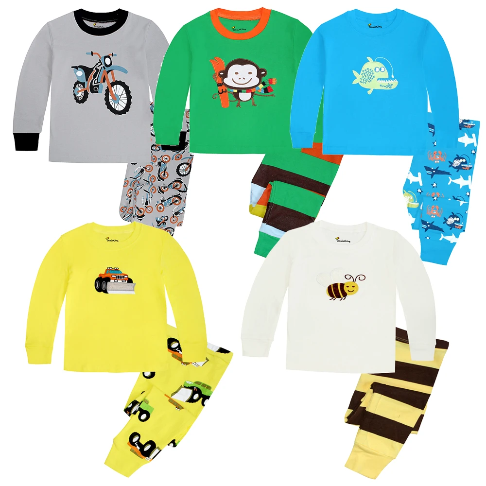 Пижамы в виде черепахи для девочек; детская одежда для сна с Пчелой; комплект одежды с рисунком единорога для детей; пижама с длинными рукавами; домашняя одежда для мальчиков