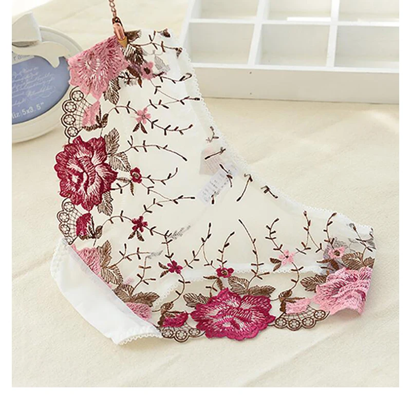 Lace-White Женское нижнее белье, бесшовные трусики, сексуальные одноцветные женские трусики, комфортные боксеры, трусики, дышащие шорты, нижнее белье, трусы с низкой талией - Цвет: Lace-White