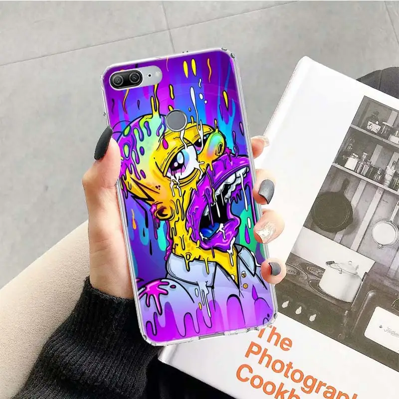 Мультифильм «Симпсоны чехол для huawei Honor 9 10 20 Lite рro 9X 8X 8A 8C фотоаппаратов моментальной печати 7S 7A 7C Y5 Y6 Y7 Y9 мягкий чехол для мобильного телефона чехол Coque