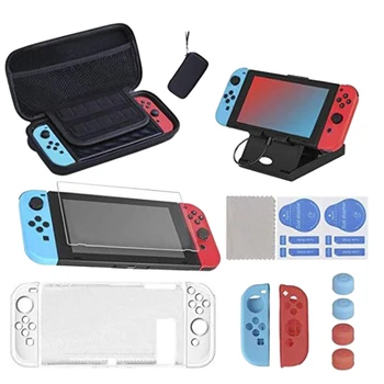 

Suitable for Nintendo Switch Accessory Package Color Gradient Package Solid Color Shell 12 in 1 Combination Accessories 26 x 12