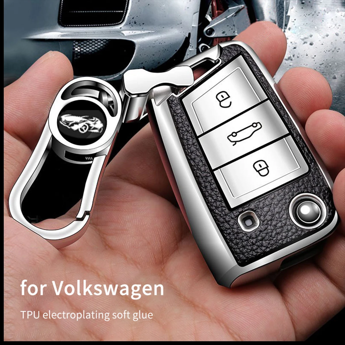 Кожаный мягкий ТПУ чехол для автомобильного ключа Volkswagen Sagitar Lavida Plus Golf Tiguan L T-roc Polo