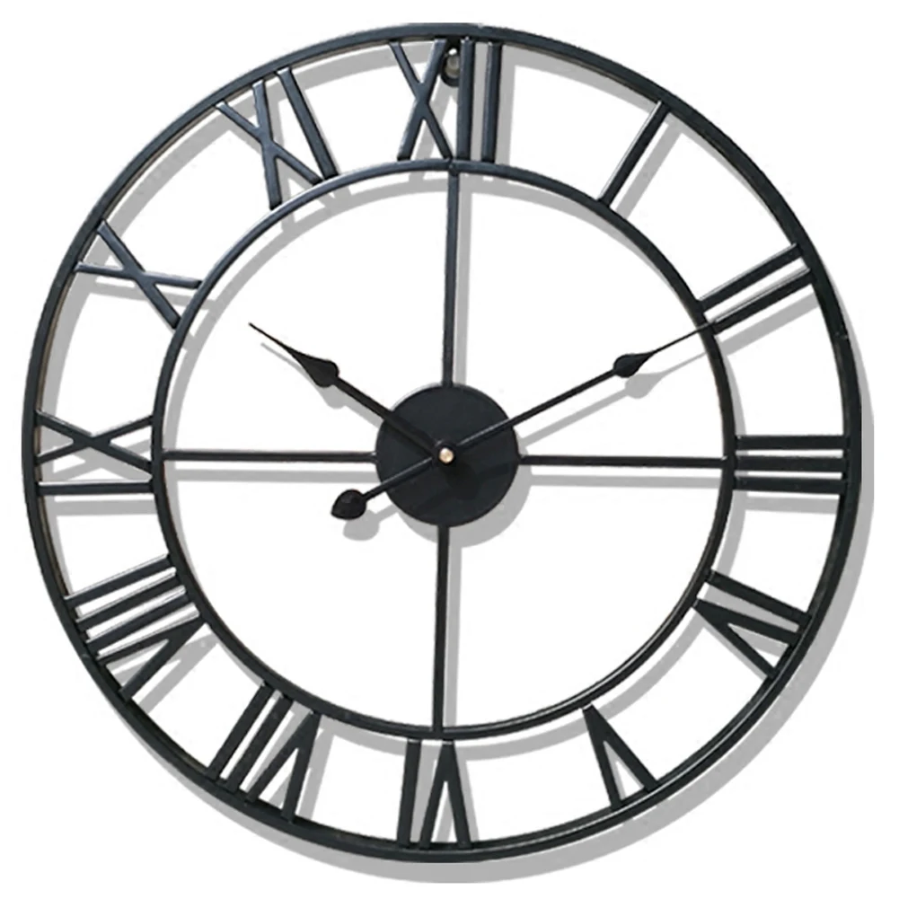 Настенные часы подвесной орнамент кварцевый тихий Круглый иглы точные римские цифры металическое украшение для дома садовый подарок скандинавские