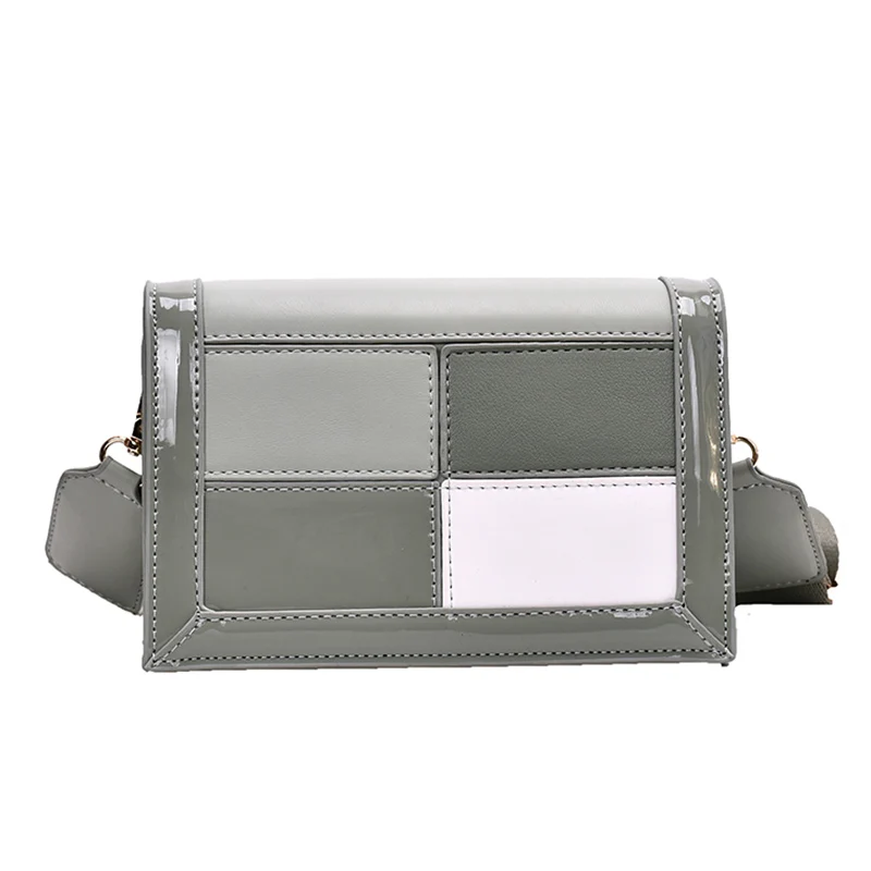 

Women Shoulder Bag Green Fashion Diagonal Bag Lady Hit Color Youth Pu Leather Small Square Bags Waterproof Simple Daily Bag