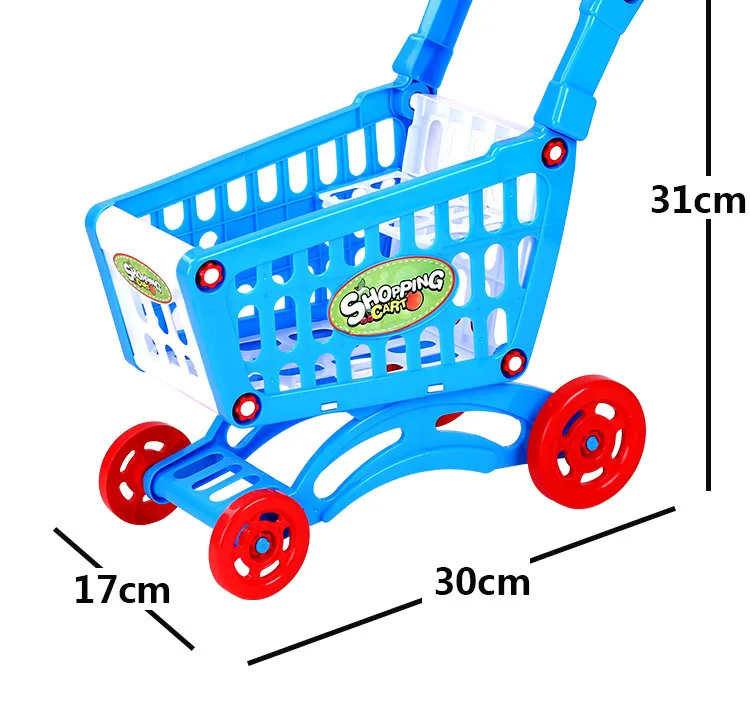 Детская ручная нажимная пластиковая модель, мини-тележка для супермаркета, детская забавная игрушка-тележка, оптовая продажа