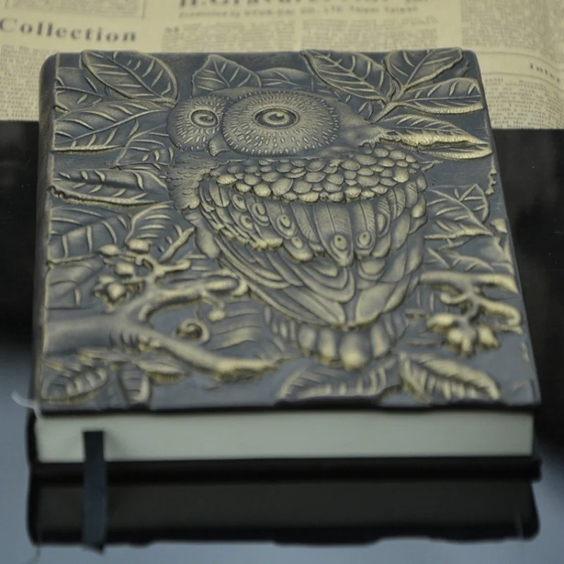 3D Винтаж тисненая кожа Сова Печать Дневник путешествия A5-Notebook подарки блокнот 1 шт. записная книжка