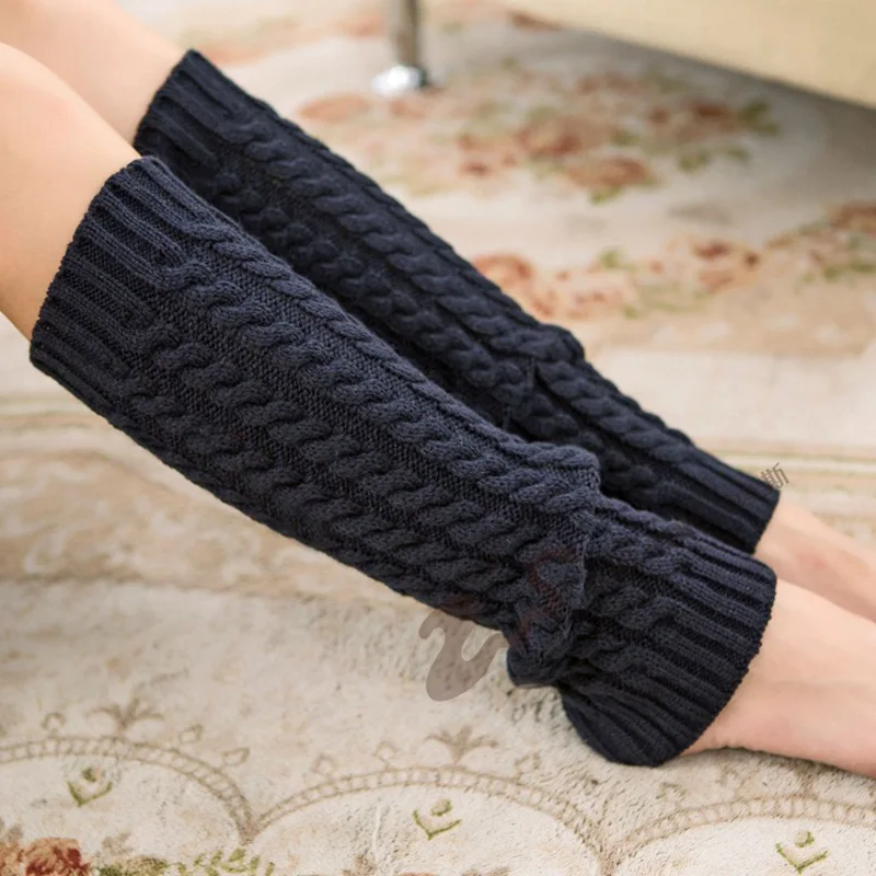

La MaxPa Leg Warmer Women Warm Knee High Winter Knit Solid Crochet Leg Warmer Socks Warm Boot Cuffs Beenwarmers Long Socks k2151