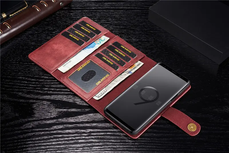 Чехол-портмоне из натуральной кожи в стиле ретро для samsung Galaxy Note 10, 8, 9, S8, S9, S10 Plus, флип-чехол с пряжкой, держатель для карт, Fundas