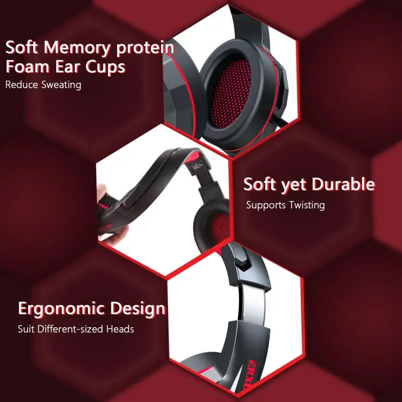 J5 Gaming Headphone LED Professinal Music Earphone Head mounted Wired Gaming Headset W Mic Stereo Bass Headphone Colorful