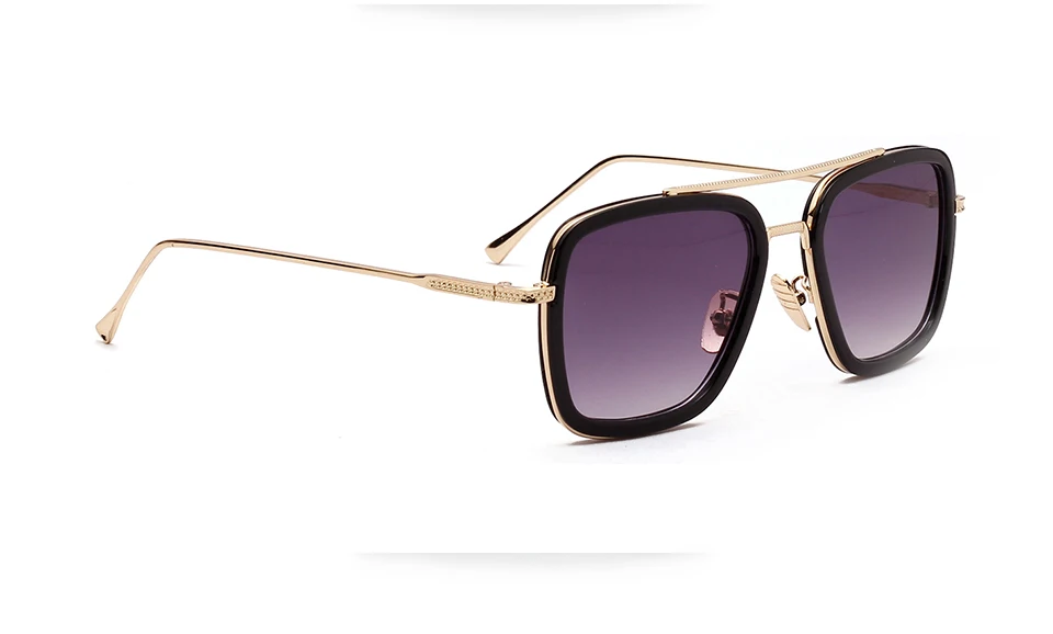 OVZA Модные солнцезащитные очки мужские прямоугольные двухлучевые UV400 Солнцезащитные очки женские брендовые Дизайнерские высокого качества S1089