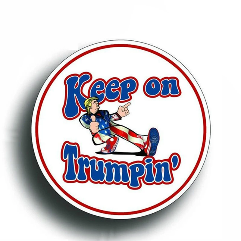

SZWL Keep on Trumpin Car Sticker Funny Decal Donald Trump Deplorable Patriotic POTUS Auto Motor Decor Graphics Vvinyl,12cm*12cm