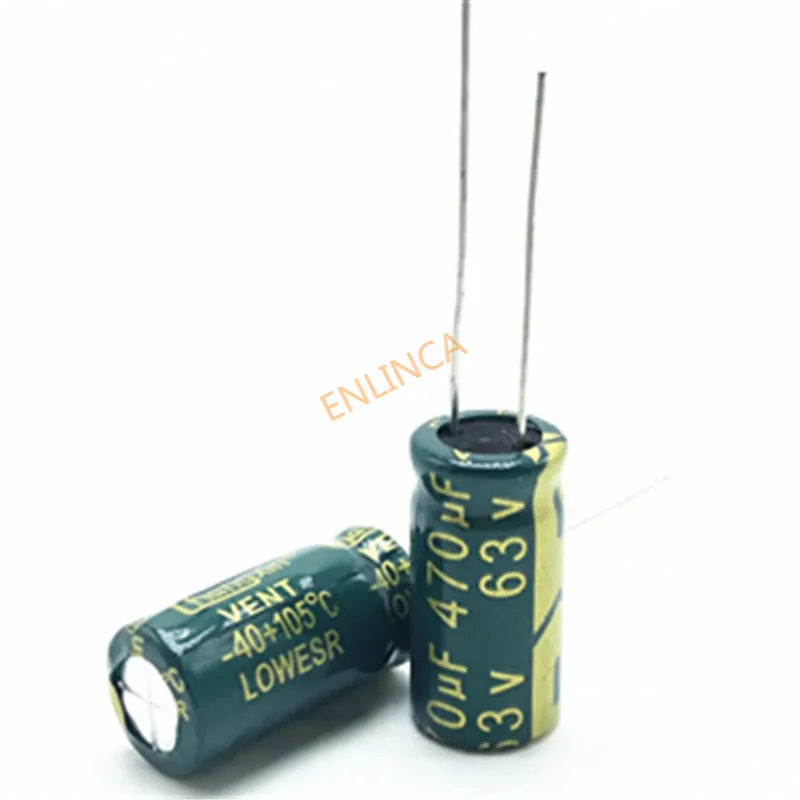 

20pcs 63V 470UF 10*20 high frequency low impedance aluminum electrolytic capacitor 470uf 63V 20%