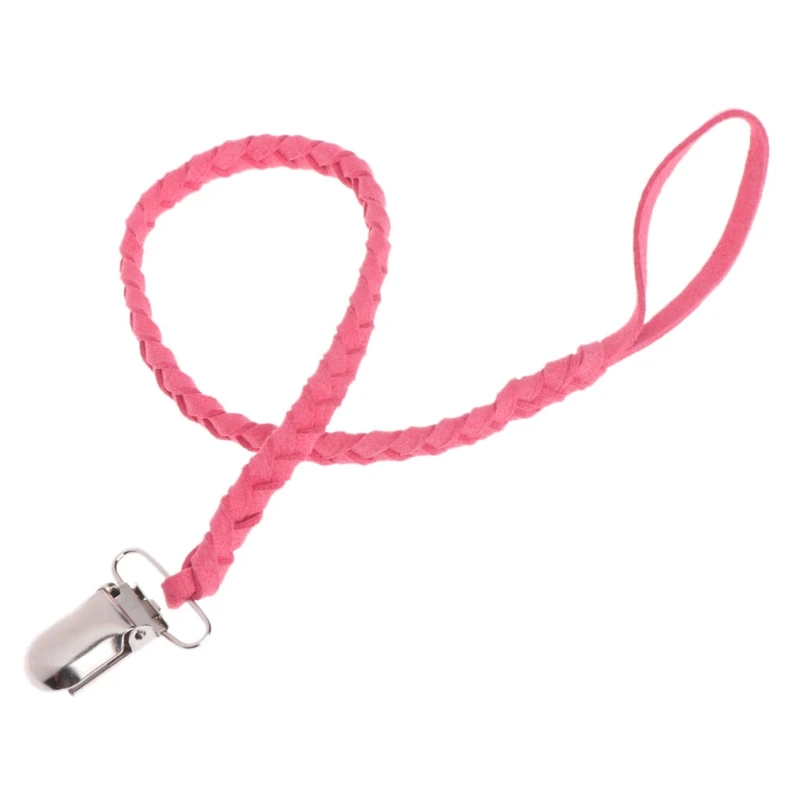 Baby Leather Pacifier Clips Soother Chain Dummy Clip Soother Nipple Leash Strap