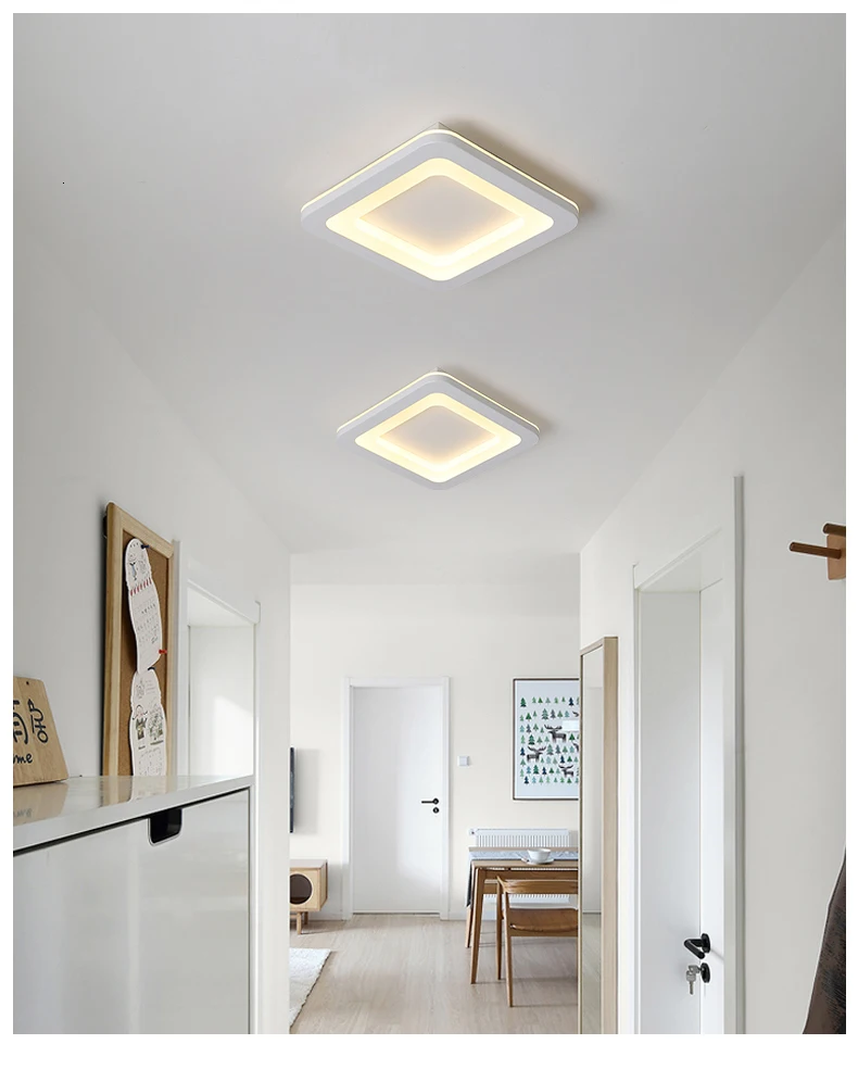 Dragonscence современный светодиодный потолочный светильник различных форм из оргстекла, светодиодная лампа для коридора, балкона, офиса, прохода, комнаты